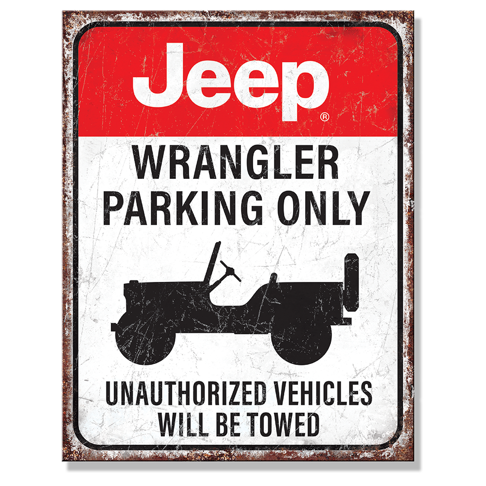Detroit Shirt Co. – wholesale Skylt – Skylt - Jeep Wrangler Endast parkering0