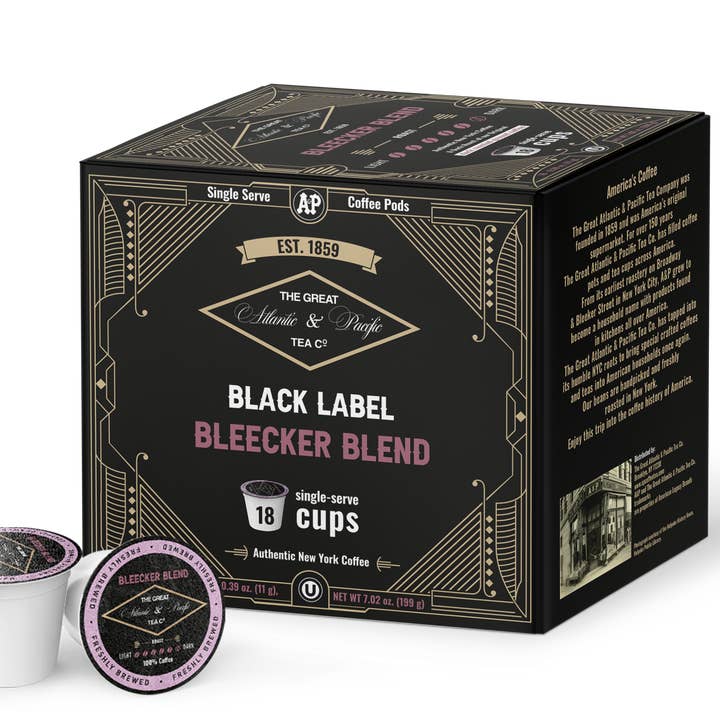 The Great Atlantic Pacific Tea Co - Vendita all'ingrosso Cialde caffè - Cialde di caffè monodose A&P Bleecker Blend, 18 pezzi