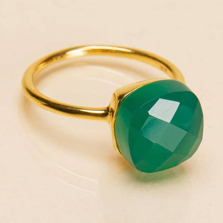 GRÖN ONYX INDIEN RING för wholesale av Une A Une