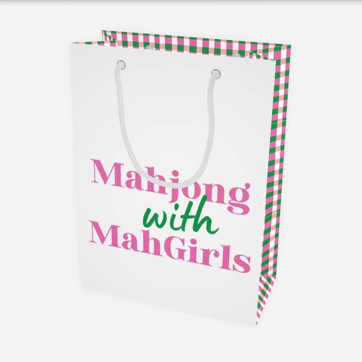 Hey Y'all Party - Wholesale Gift Bag - Mahjong with Mahgirls My Girls Gingham Gift Bag0