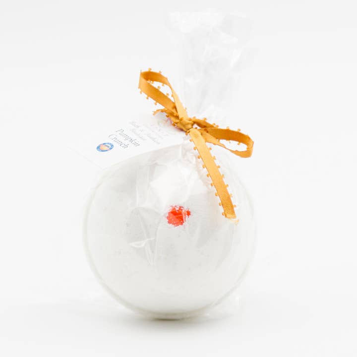 Pumpkin Crunch Bath Bomb for wholesale by Klean Karma Soap Company