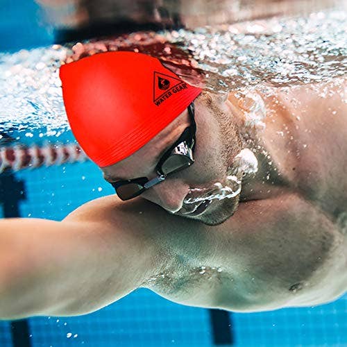 Water Gear - Wholesale Swim Cap - Unisex - Water Gear Latex Swim Cap - Shave Time Off Your Lap