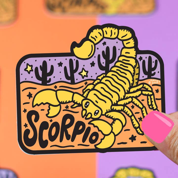 Autocollant en vinyle pour horoscope astrologique du zodiaque Scorpion Scorpion pour la vente par Turtle's Soup