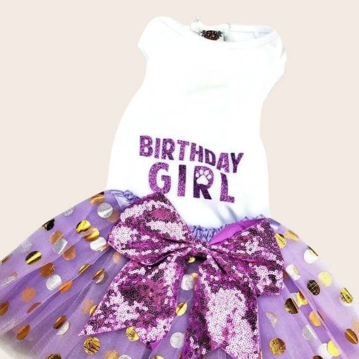 Lavender Pet Birthday Outfit for wholesale by House of FurBaby