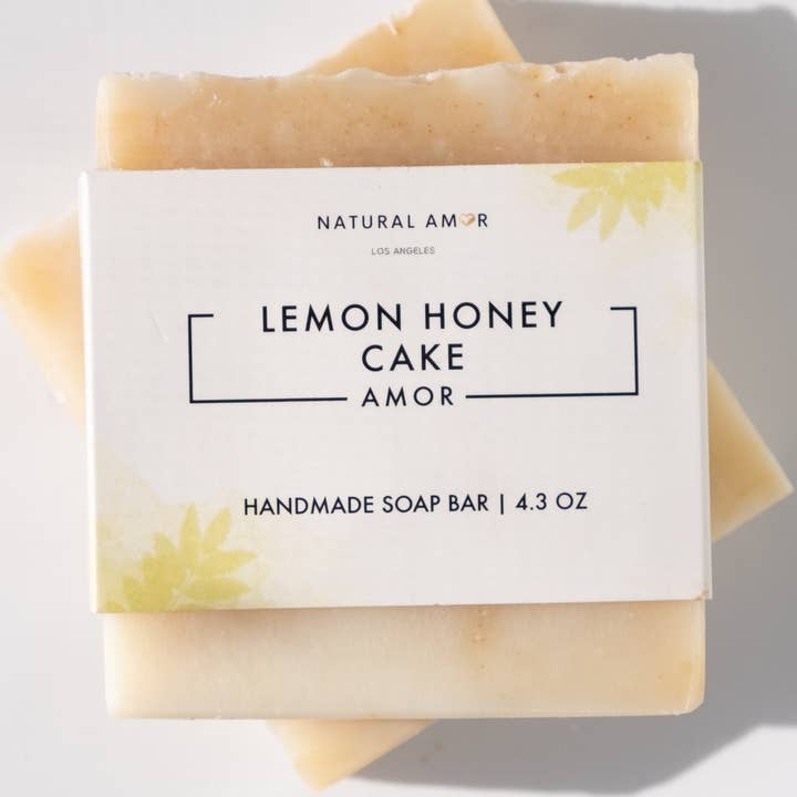 Lemon Honey Cake Soap Bar, Moisturizing Bar for wholesale by Natural Amor LLC