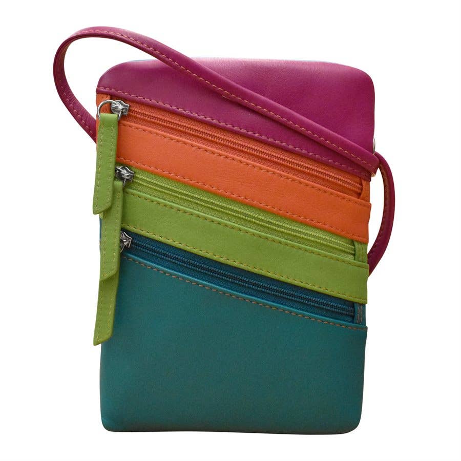 ili New York - Wholesale Crossbody Bag - Women's - 6072 SMALL TRIPLE ZIP CROSSBODY2