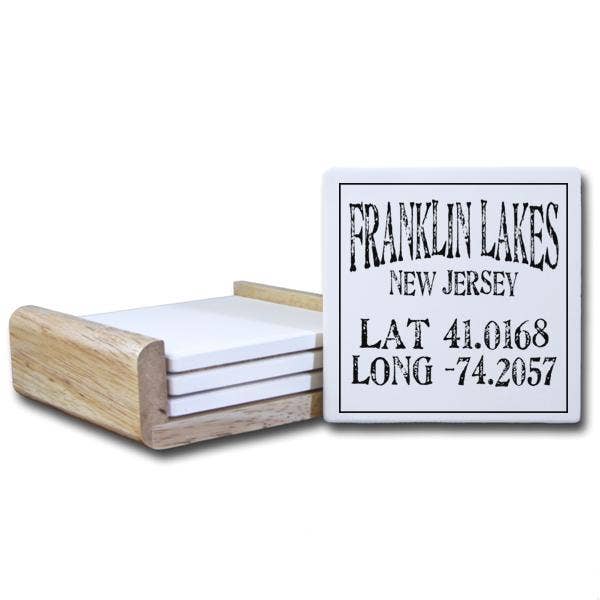 CT3187 (CT405) - White Coaster With Black Text for wholesale by Paint The Town
