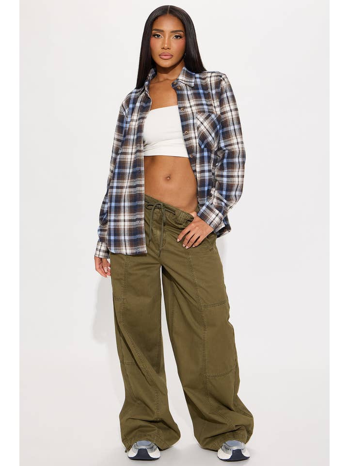 5besties inc - Wholesale Button Down Shirt - Women's - PLAID FLANNEL SHIRT6