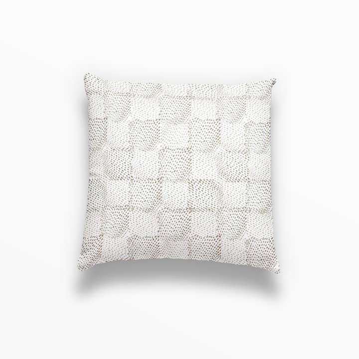 Speckled Check Pillow in Oak for wholesale by Emily Daws