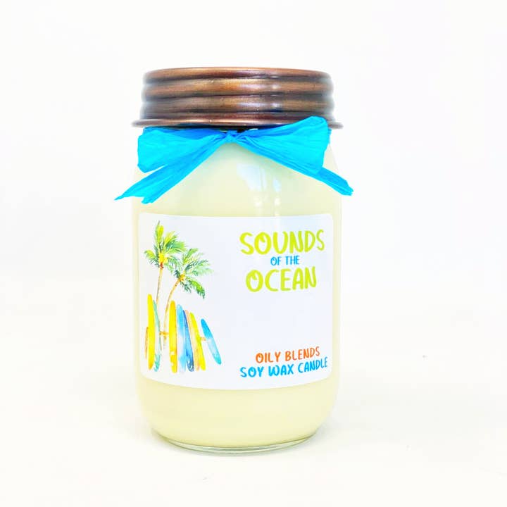 Oily Blends - Wholesale Jar/Filled Candle - Summer Jumbo Candles - 100 Hour Burn Time Soy Wax Candles