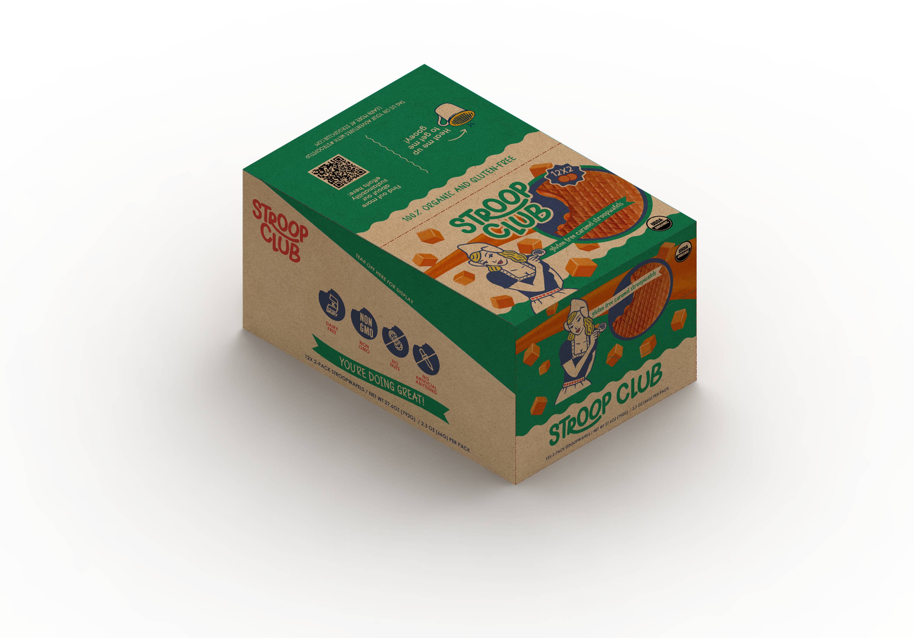 The Stroop Club UK – wholesale Biscuit – Gluten Free Caramel Stroopwafel 2-pack (not vegan)