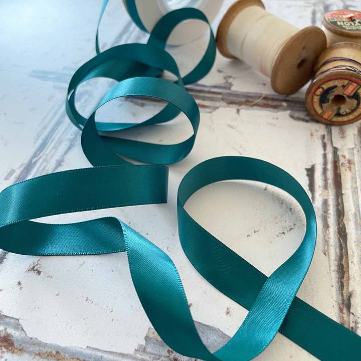 13mm Teal Satin Ribbon - 10 Meter Roll for wholesale by Imaginediy