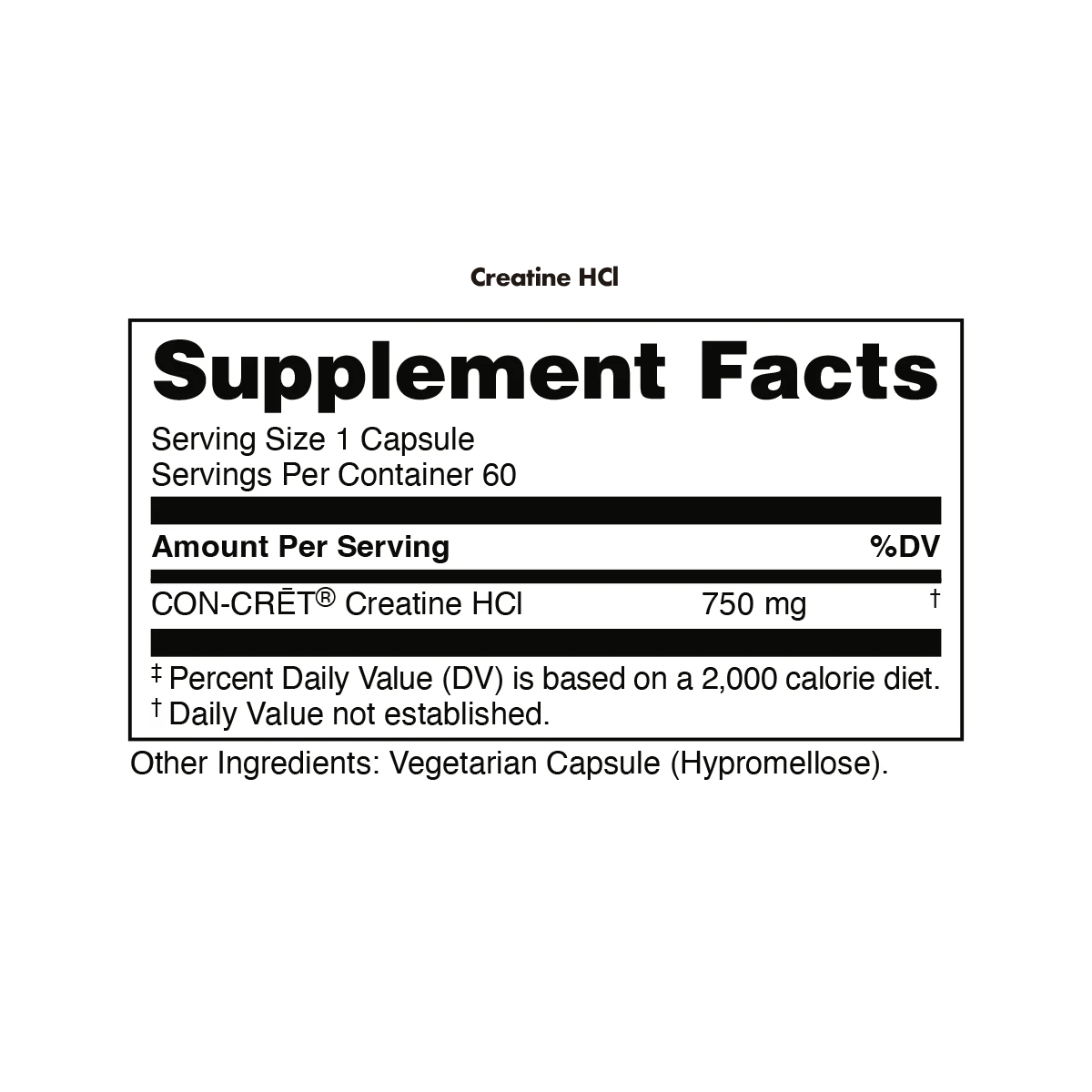 Bucked Up - Wholesale Oral Supplement/Vitamin - Creatine HCl - CON-CRĒT® Creatine HCl Capsules [60 serv]4