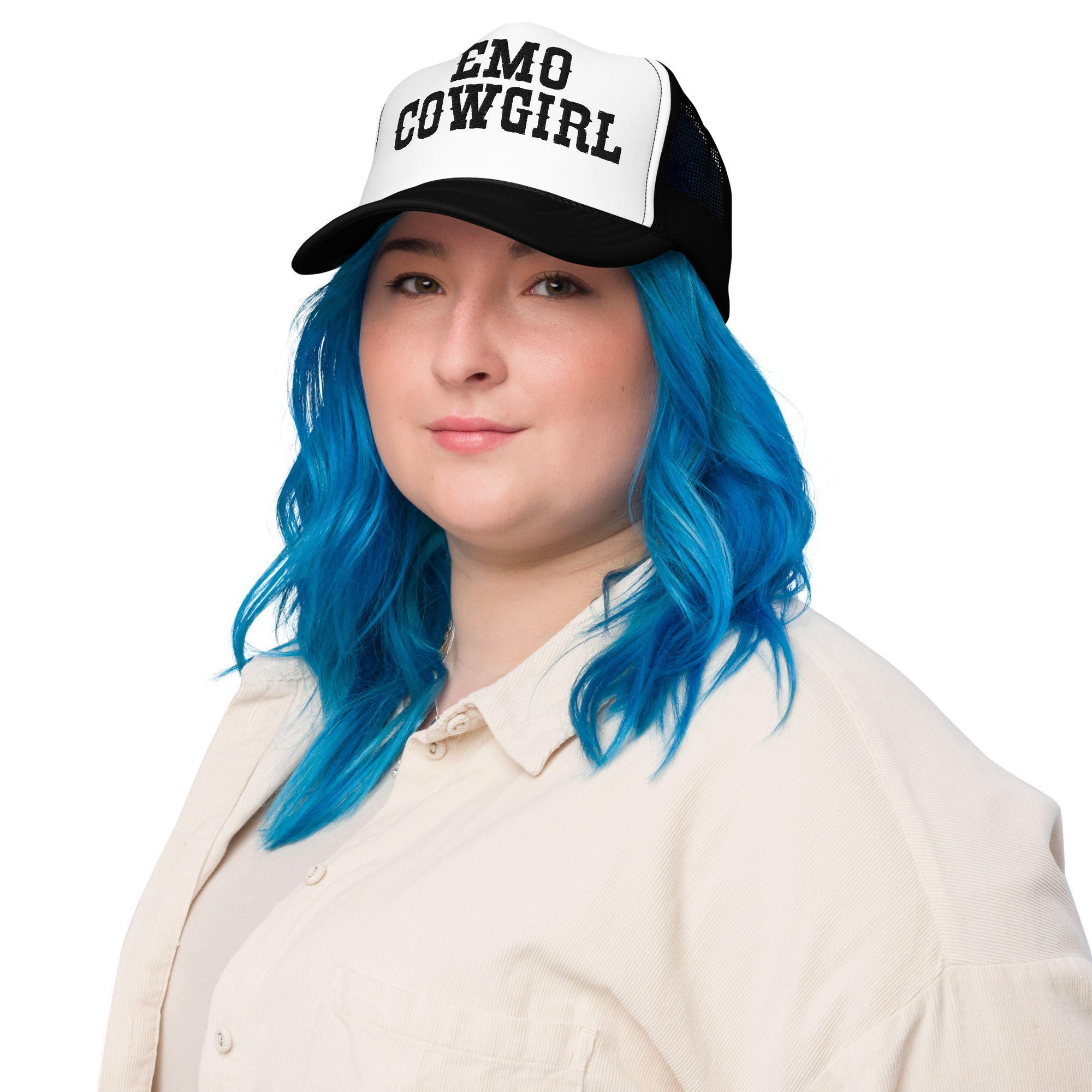 Goth Cloth Co. - Wholesale Trucker Hat - Women's - Emo Cowgirl Embroidered Foam Trucker Hat25