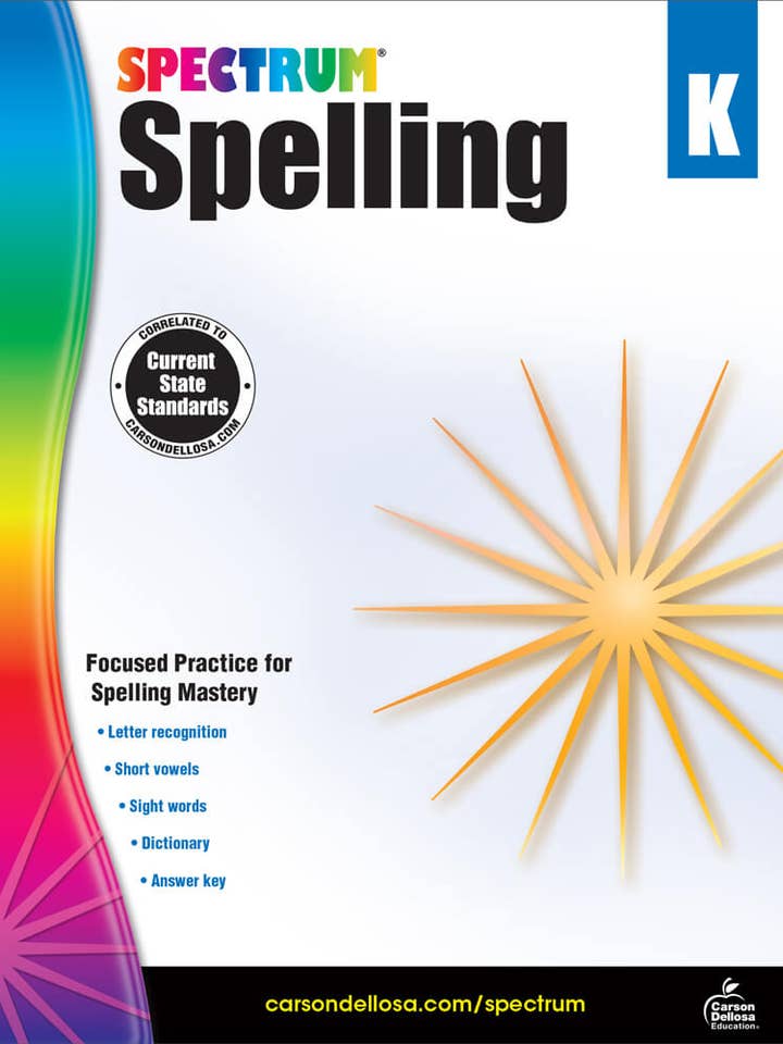 Spectrum Spelling, Grade K for wholesale by Carson Dellosa Education