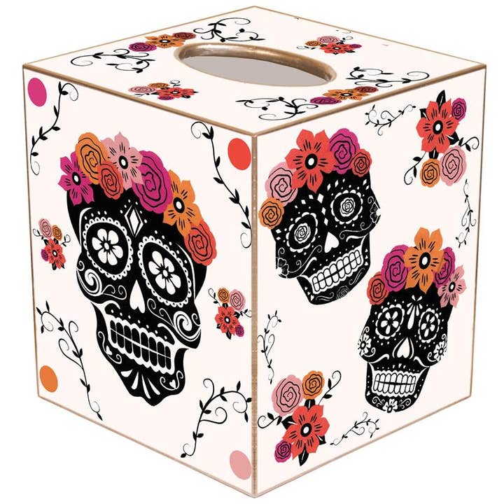 Dia de los Muertos Tissue Box Cover for wholesale by Marye-Kelley