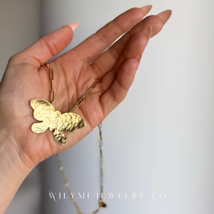 WILYMI Jewelry Co – wholesale Choker/collar – Butterfly Choker Necklace | 24K Gold Filled | Adjustable5