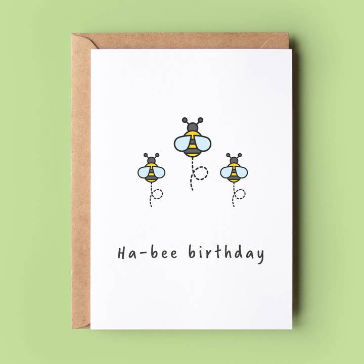 Ha-Bee Födelsedagskort för wholesale av Wonky Cards