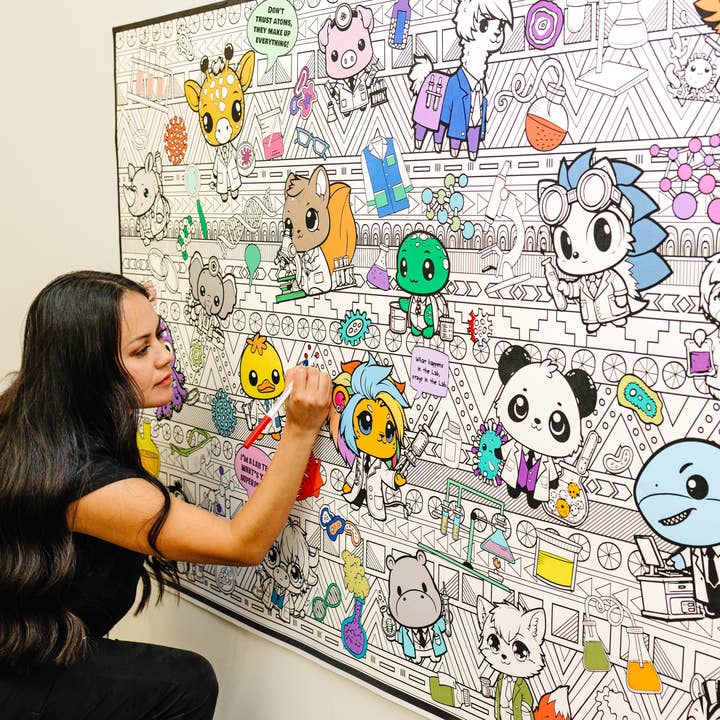 PERSONALIZED Lab Animals Lab Week Coloring Poster | Team Fun for wholesale by Artistic Chaos Ink