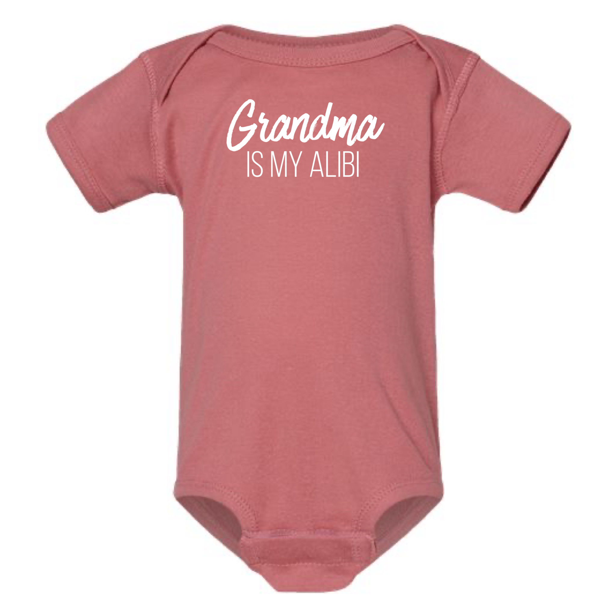 dkhandmade - Wholesale Bodysuit (Non-Footed) - Baby - GRANDMA IS MY ALIBI BABY ONESIE1