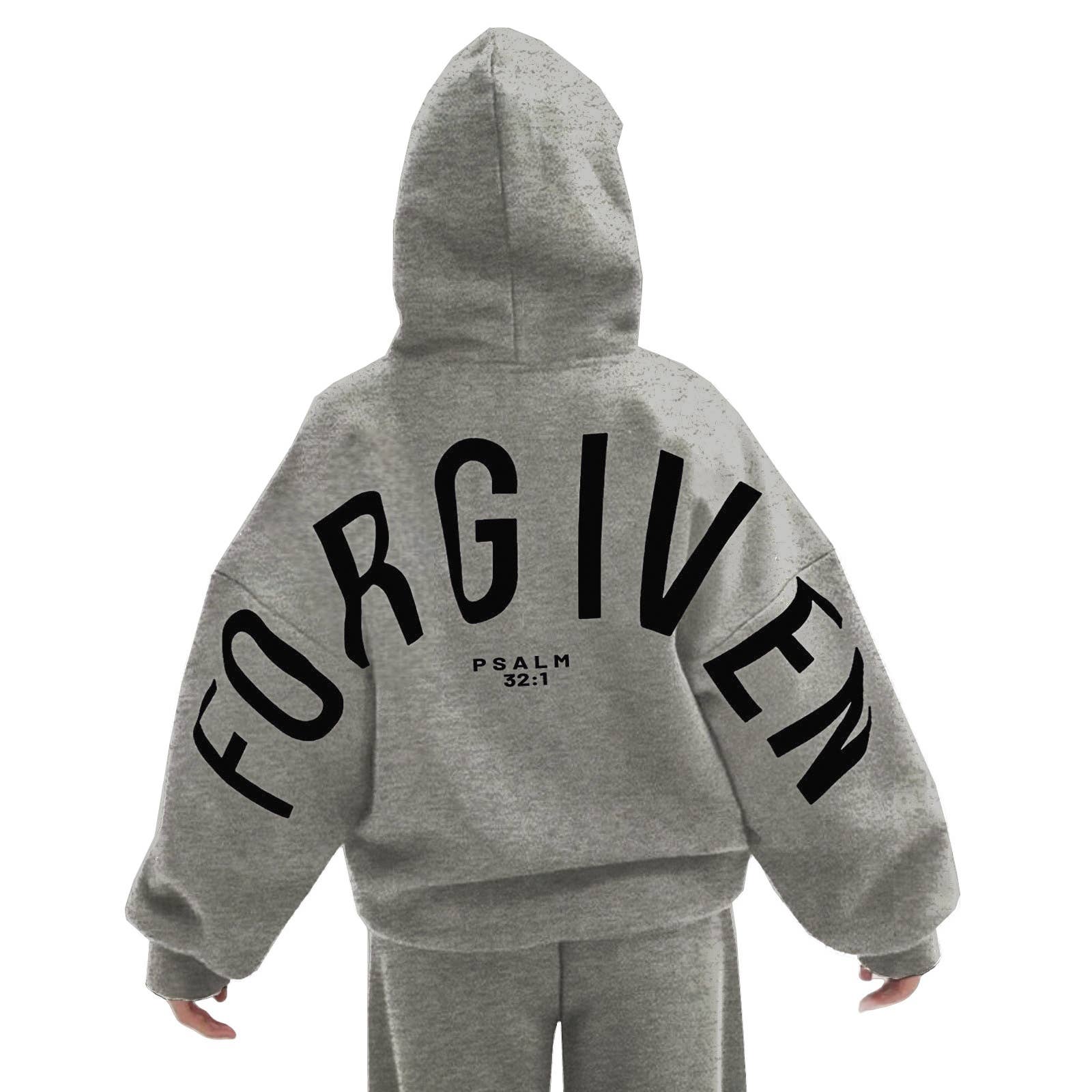 Rosa Clothing - Wholesale Hoodie - Women's - FORGIVEN Printed Oversized Hooded Sweatshirt3