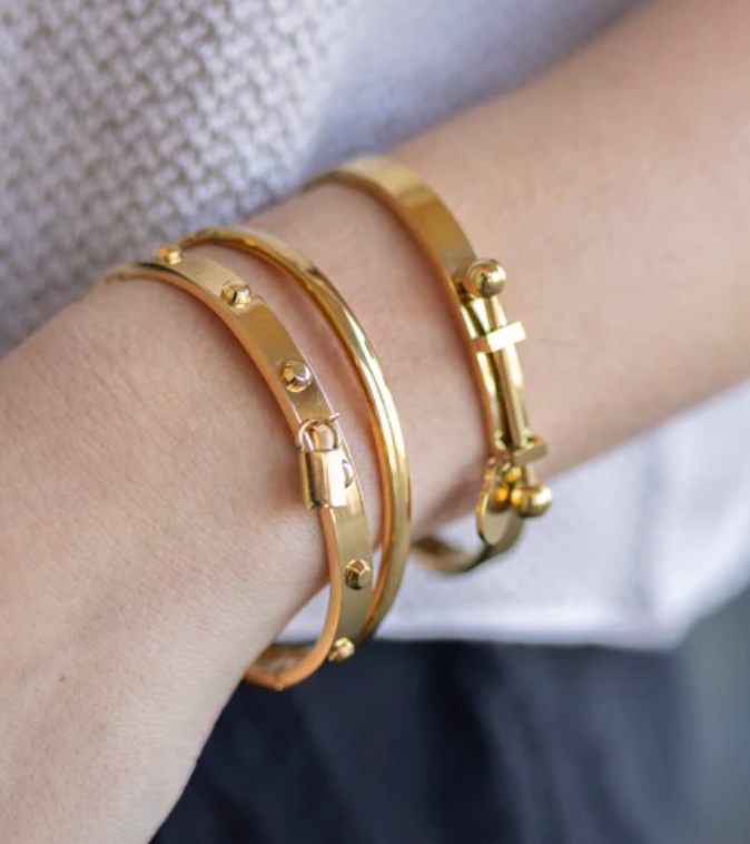 HoopLa - Wholesale Bangle Bracelet -  Love Bar Bracelet- Hinged Cuff- Stainless Steel Bangle3