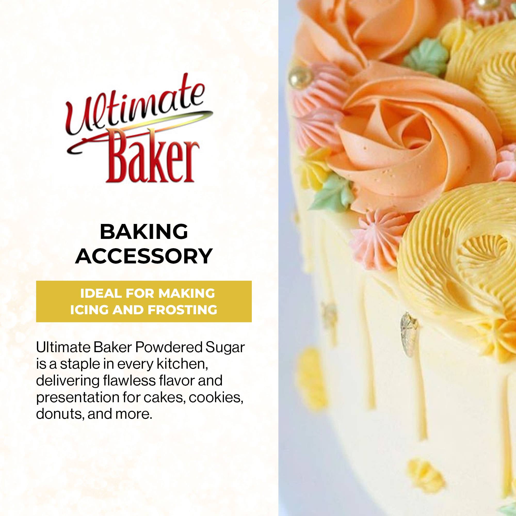 Ultimate Baker - Vendita all'ingrosso Zucchero - Zucchero a Velo Giallo Ultimate Baker (1x1lb)2