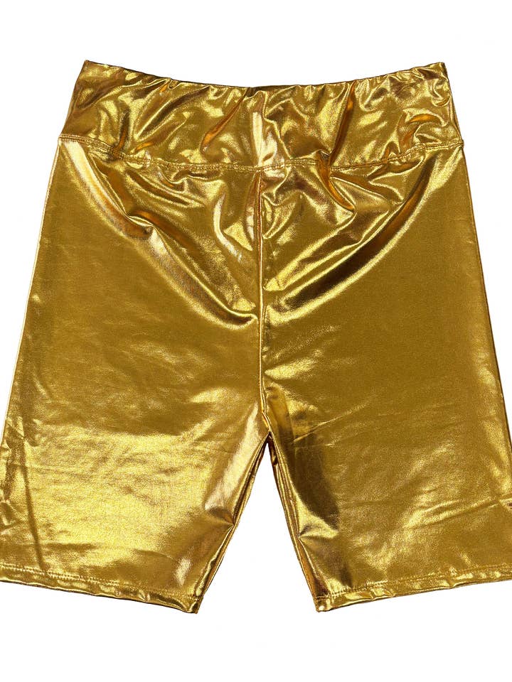 Metallische Bikershorts für Erwachsene - Gold für den Großhandel von Mardi Gras Creations