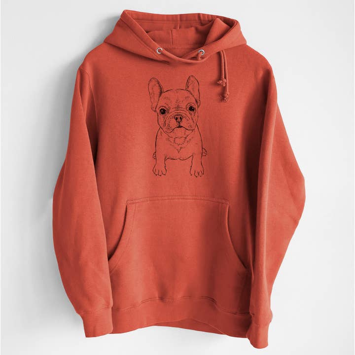 Sweat à capuche en polaire épaisse pour chiot Pierre le Bouledogue Français pour la vente par Inkopious