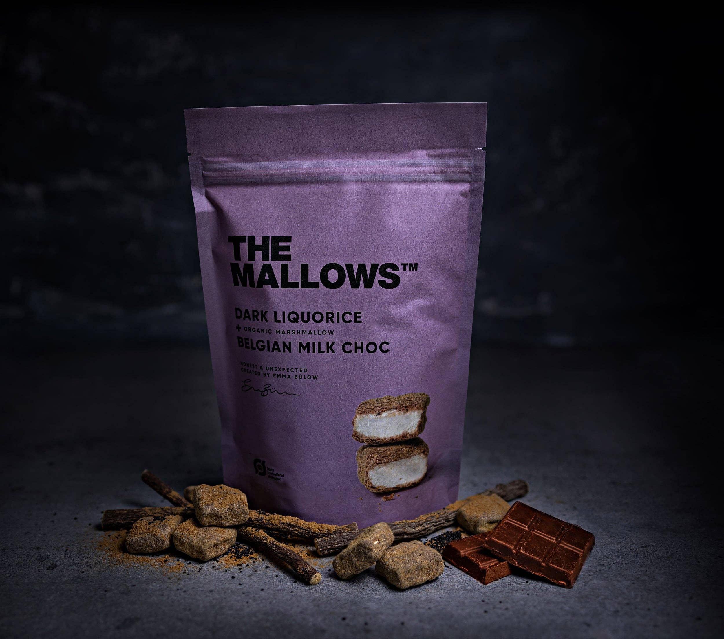 The Mallows - Wholesale Marshmallow - DARK LIQUORICE + BELGIAN MILK CHOC 90g2