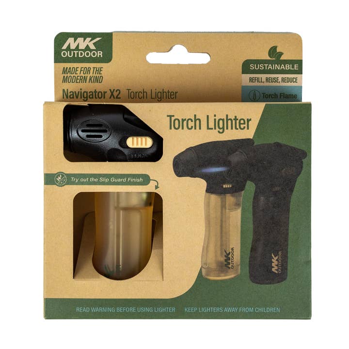 MK Lighter Outdoor-Serie, Navigator 2-teiliges Taschenlampenfeuerzeug für den Großhandel von MK Lighter Company