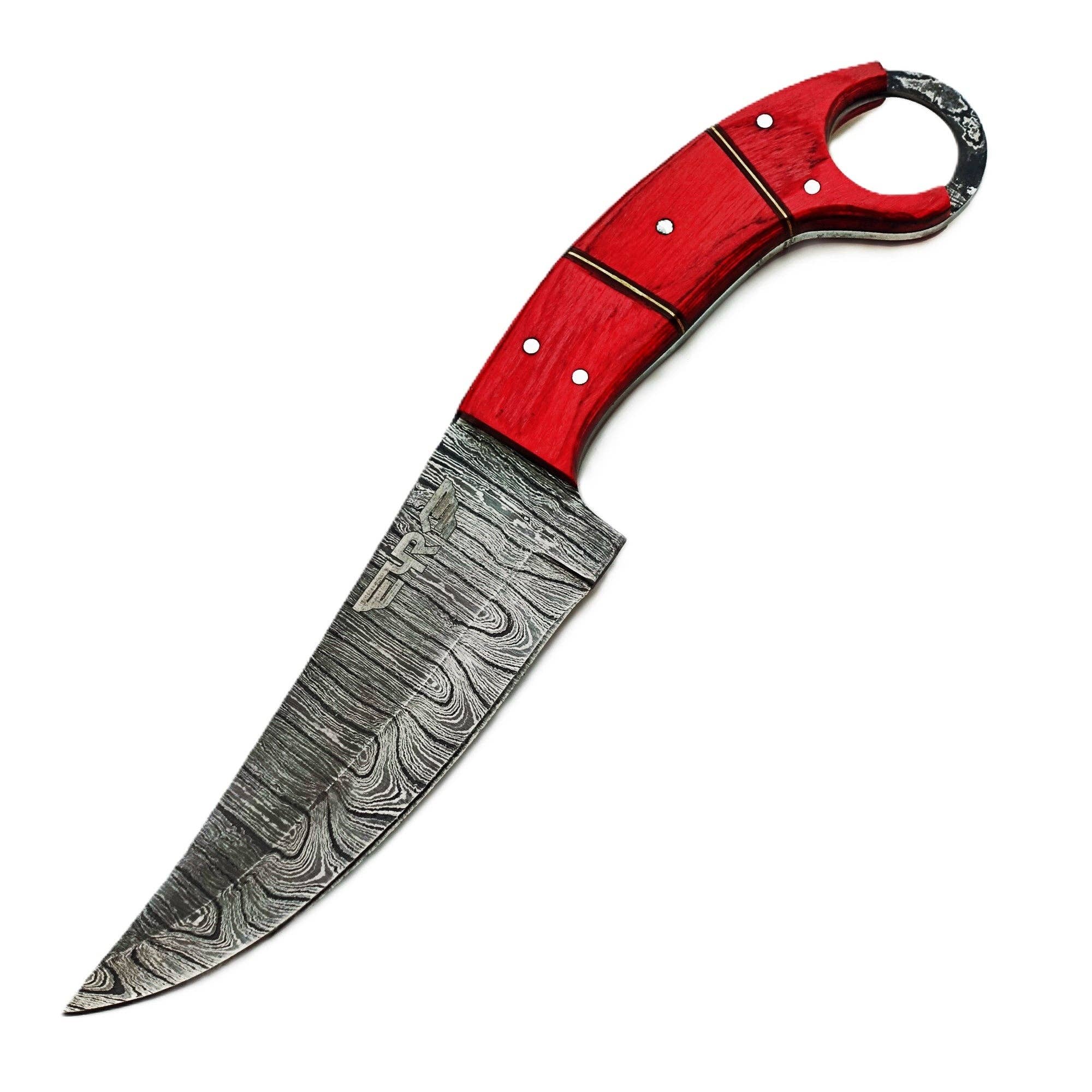 Ruddock Bros. LLC - Wholesale Pocket Knife/Holder - The Cardinal  - Ring Handle Utility Knife - Damascus Steel4