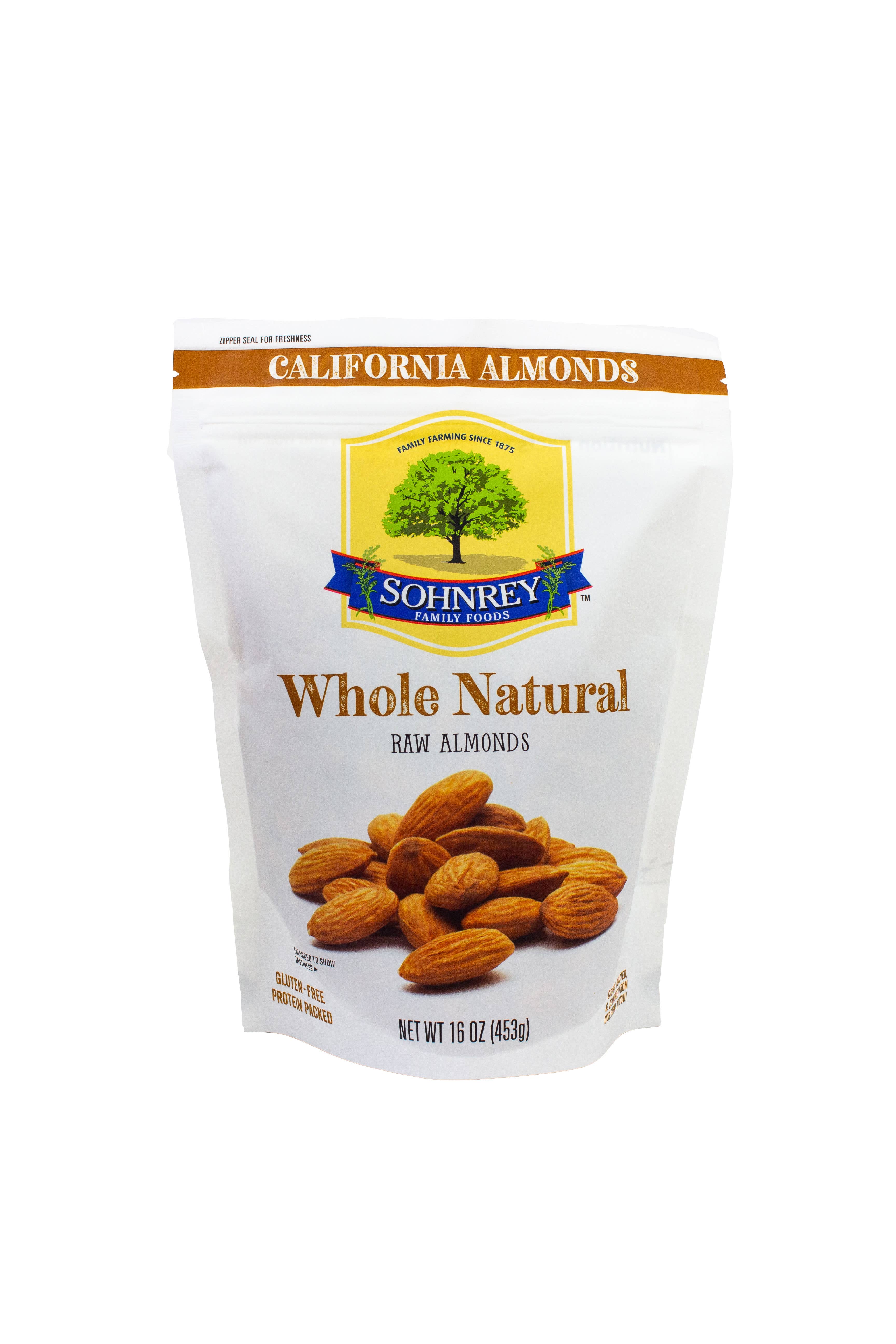 Sohnrey Family Foods LLC - Wholesale Nuts - Whole Natural Almonds 1 lb0