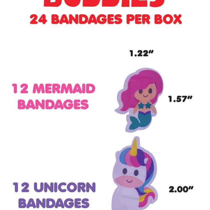 Boo Boo Buddies - Wholesale Plasters/bandages - Mermaid & Unicorn Bandages 24 Ct. Dr. Todd’s Boo Boo Buddies®2