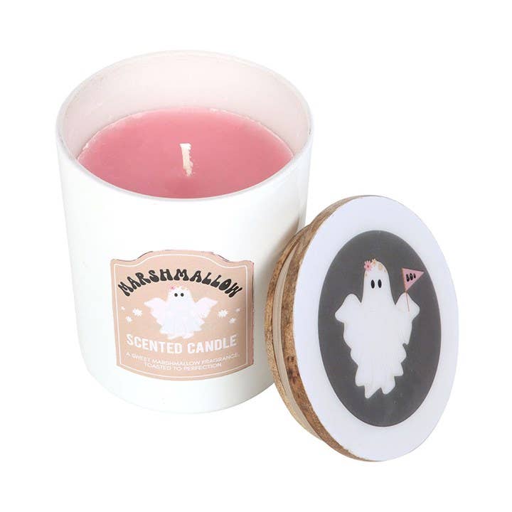 Something Different Wholesale - Wholesale Jar/Filled Candle - Ghost Toasted Marshmallow Halloween Candle2