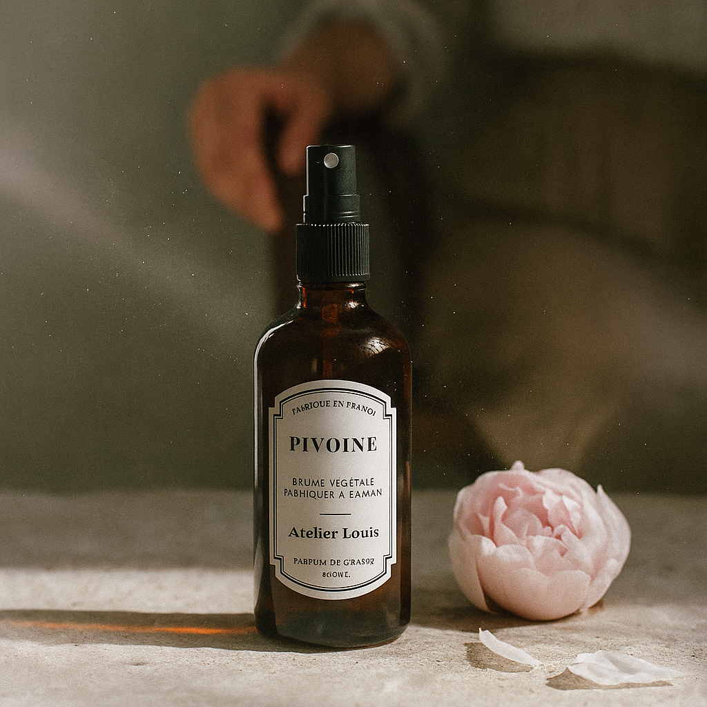 Atelier Louis - Vente Vaporisateurs d'ambiance et de linge - Brume végétale Pivoine5