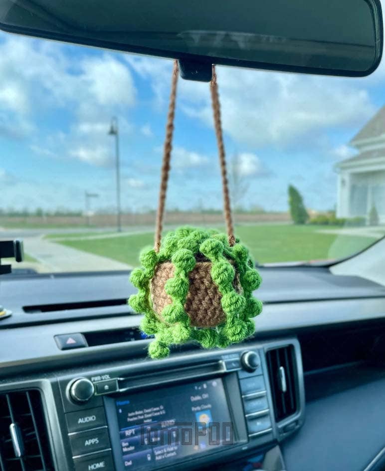 TOMOPOD LLC - Wholesale Car Decorative Charm - Unisex - Crochet Succulent Plant Car Hanging Plant Crochet Car Plant4