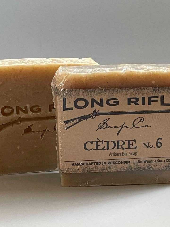 Men's Bar Soap - Cèdre No. 06 for wholesale by Long Rifle Soap Company