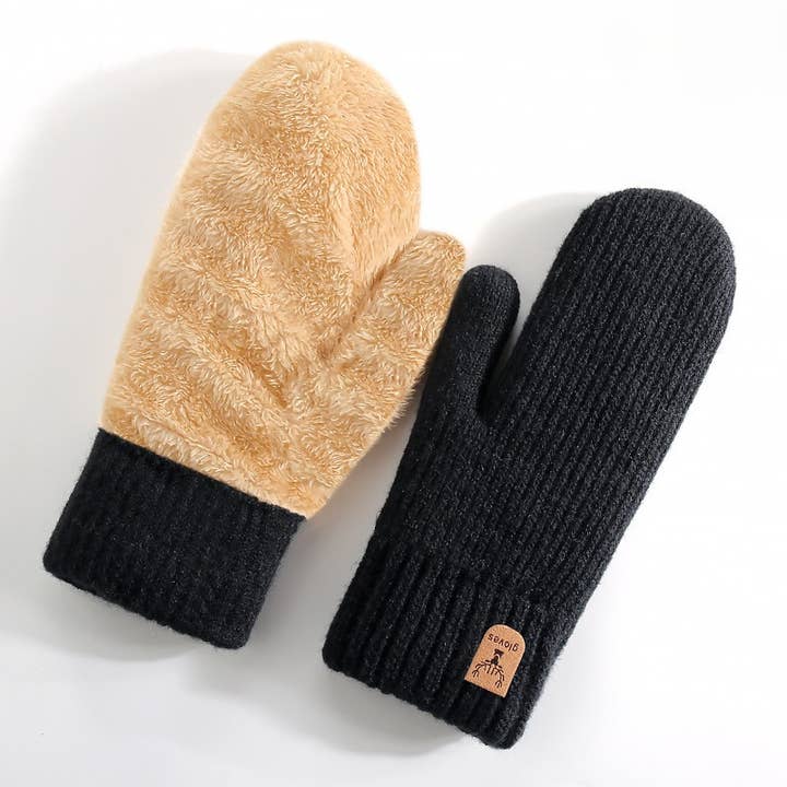 MKS America - Wholesale Gloves - Women's - Cozy Knit Mittens Warm Winter Ribbed Gloves3