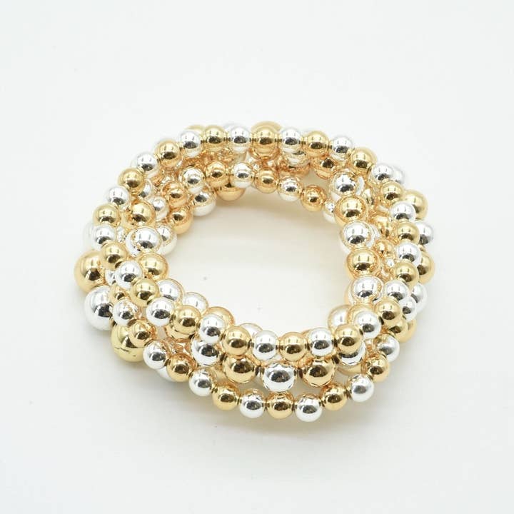 MiMi Wholesale - Vente Parures de bijoux - CB2196 Ensemble de 5 Bracelets Élastiques CCB2