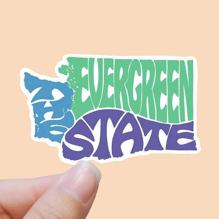 Autocollant en vinyle Motif État de Washington pour la vente par Sweet Humors