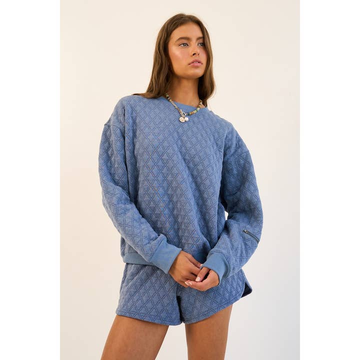 Cozy Quilted Sweatshirt for wholesale by The GREii