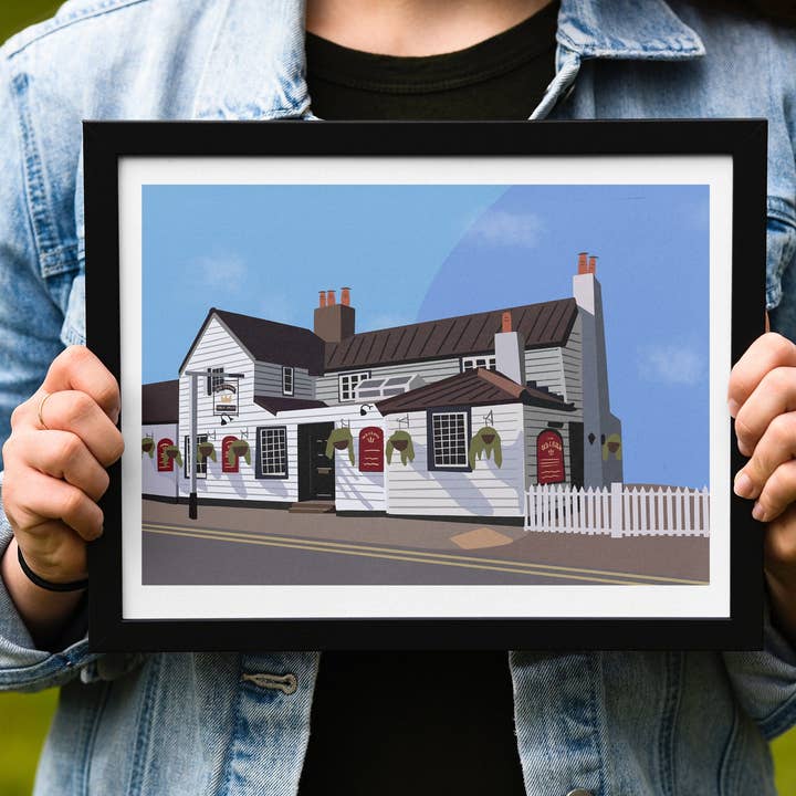 Den Gamle Krone, Weybridge - Kunsttryk for engroshandel hos JezzzDesigns