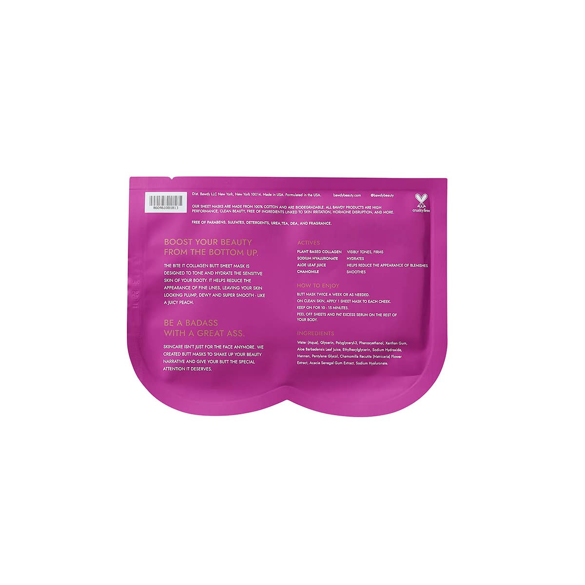 Bawdy - Wholesale Skincare Face Mask - Bite It Collagen Butt Mask 3