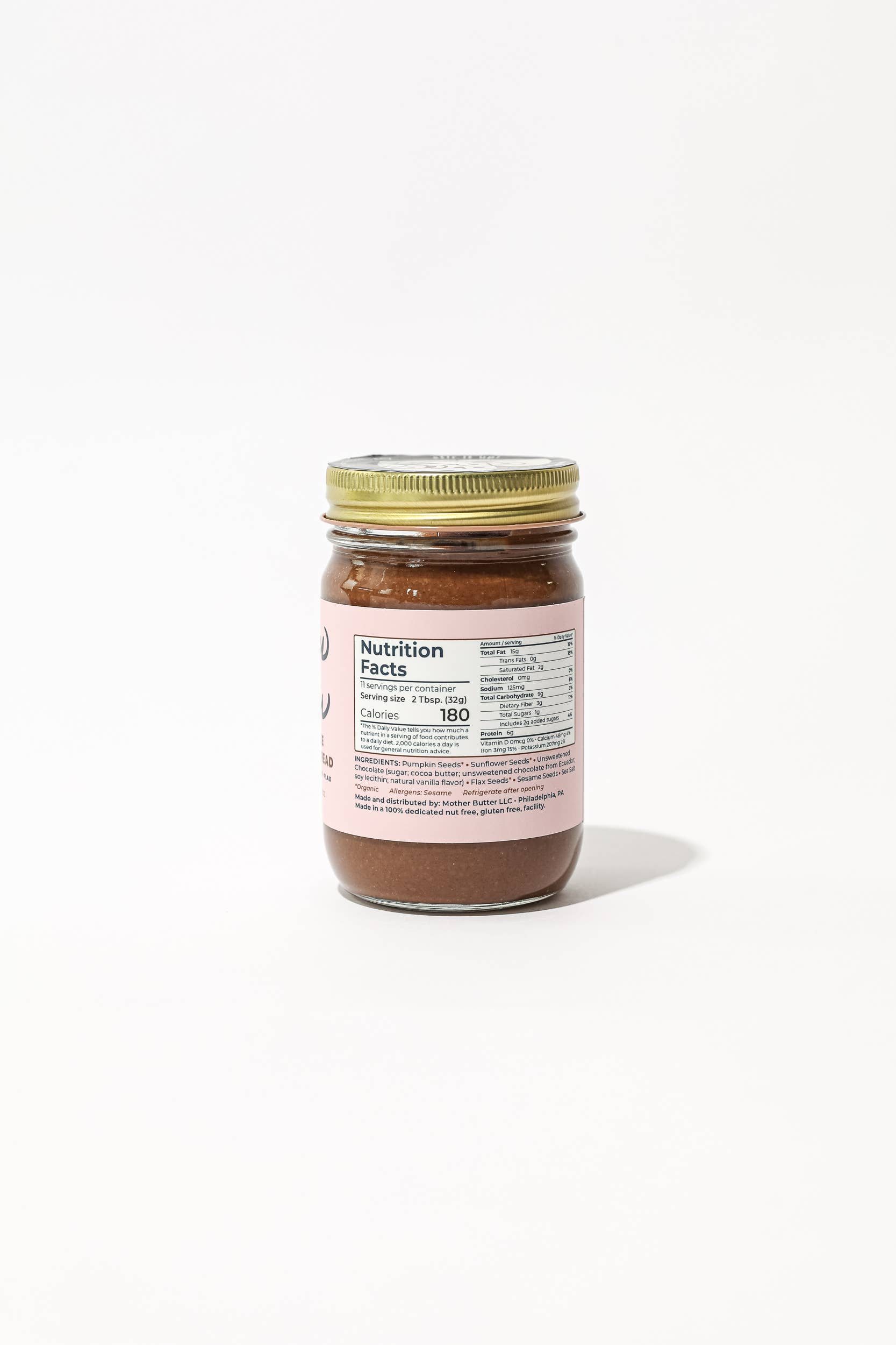 Mother Butter - Wholesale Nut Butter - Mother Butter Chocolate - 12oz Jar1