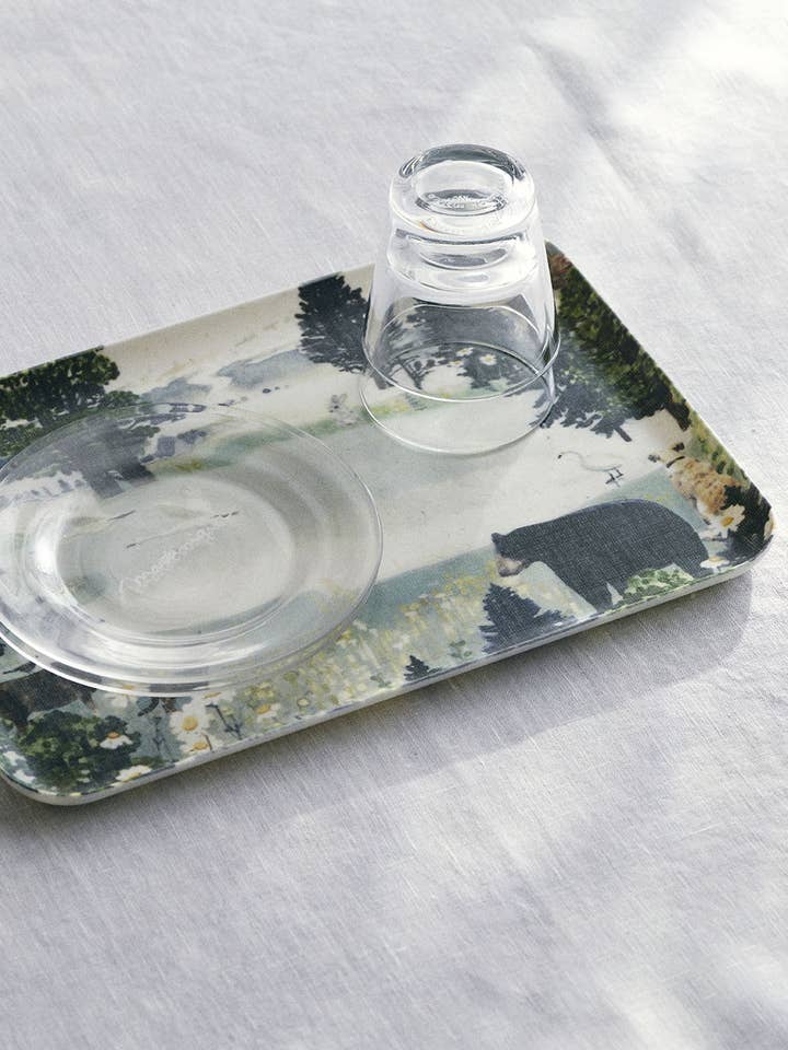 Plateau en lin (M) M.Ogihara Forest And Animals pour la vente par Fog Linen Work