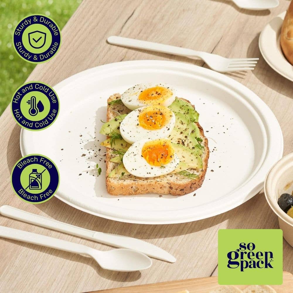 Sogreenpack - Wholesale Disposable Spoon - Compostable CPLA Cutlery Set 7" Eco-Friendly Utensil 380 Pcs3