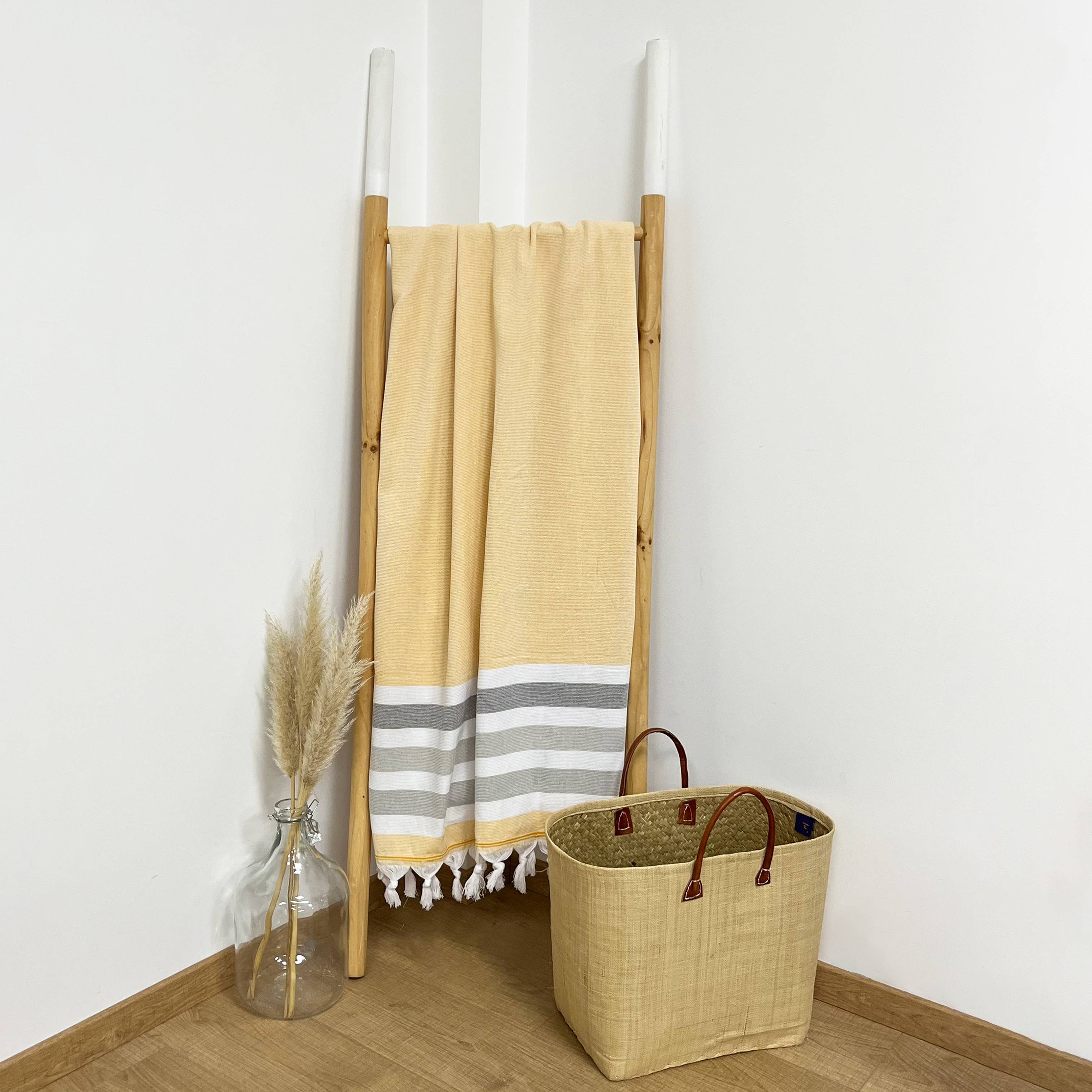Le comptoir de la plage - Wholesale Bath Towel - Fouta Zuma terry-lined 90x1601