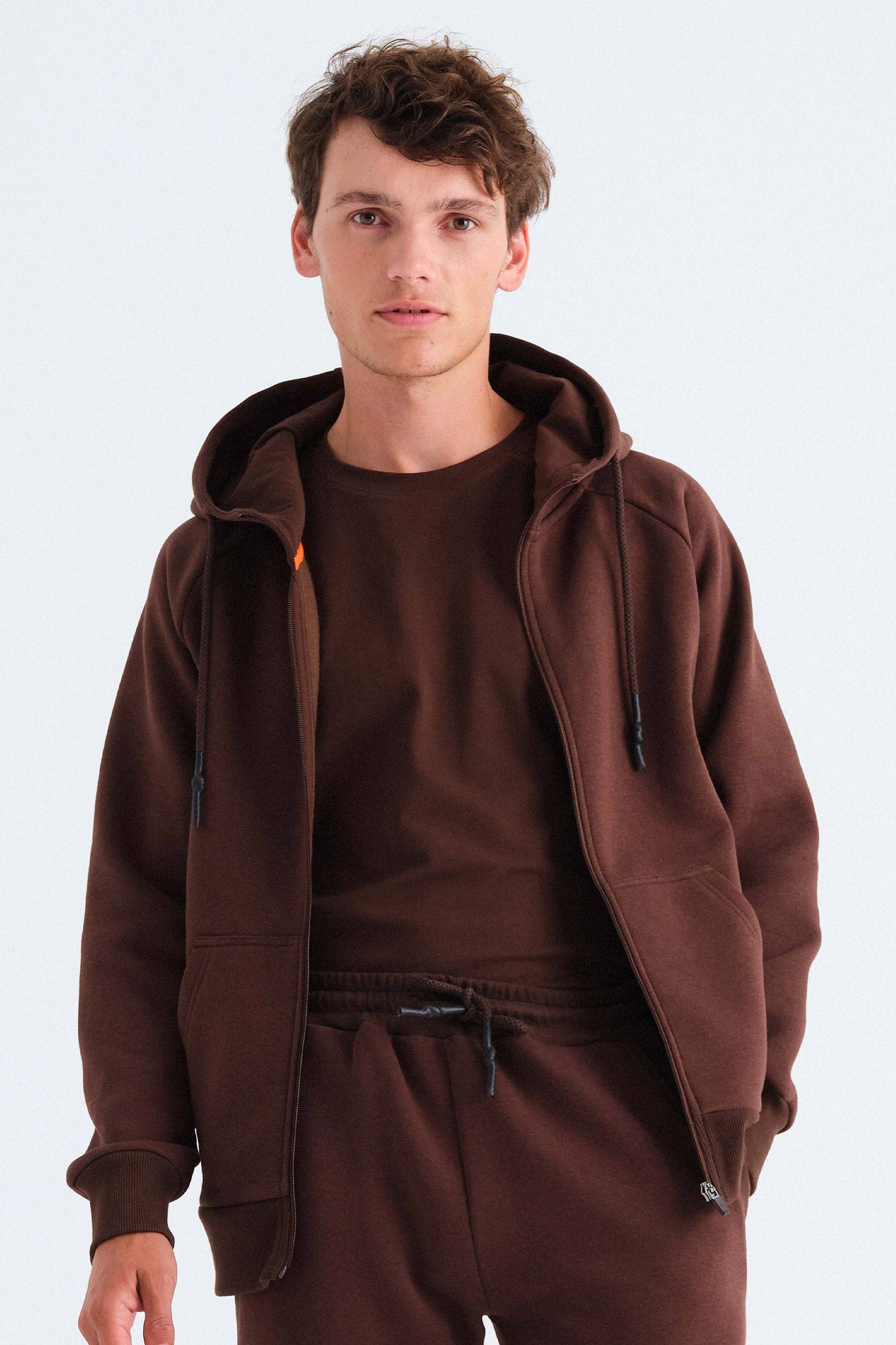 Rockupy - Wholesale Hoodie - Unisex - Chocolate Chris Unisex Zip Up Hoodie6