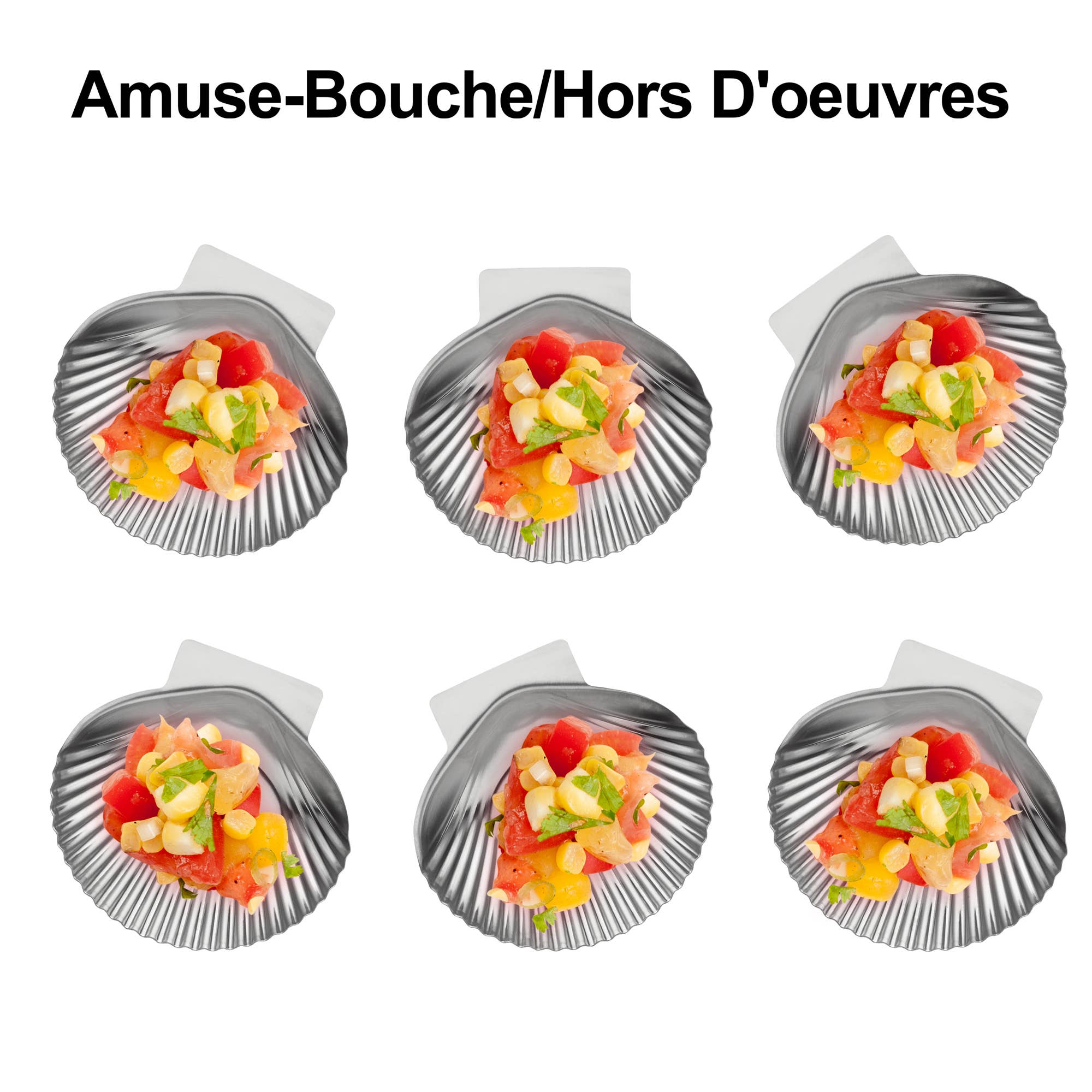 Fox Run Brands - Wholesale Outdoor Grill Tools - Outset Grillable Sea Shells, Set of 12, 3.25" x 3.5"5